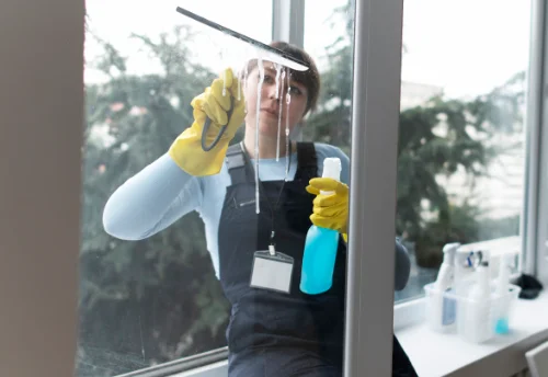 Nettoyage de vitres intérieures et extérieures à Bourseville
